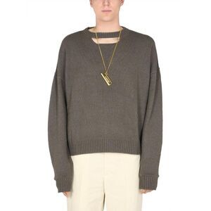 AMBUSH Cut-Out Detail Knit Sweater Men MILITARY GREEN Sweaters & Cardigans